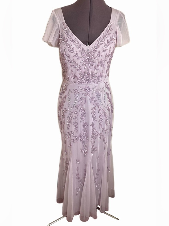 Dresses & Skirts - Marina Lavender Beaded Godet Gown Size M/L